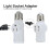 2 Stück Weiß E26 1250W 3-poliger Lichtsockel-Adapter 4