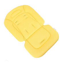 Baby Stroller Cushion Pad Light Yellow 71.5x40.5cm Removable Washable Non-Slip