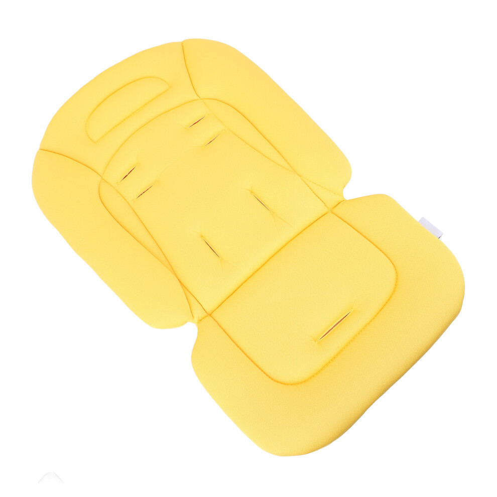 Baby Stroller Cushion Pad Light Yellow 71.5x40.5cm Removable Washable Non-Slip