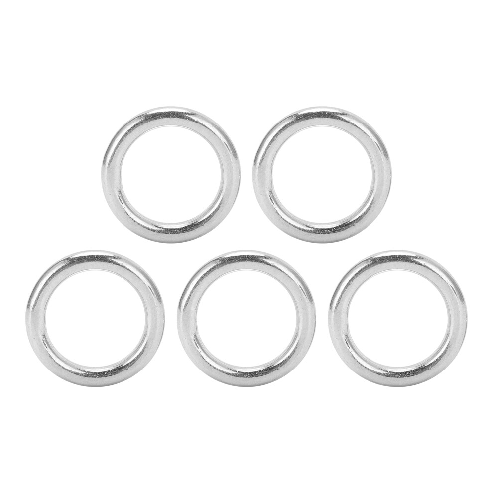 5Pcs Round Rings Welded Stainless Steel Durable 9387669452045