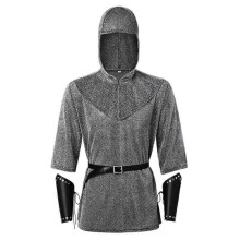 (L) Templar Chainmail Shirt Knight Cos Costume Halloween Roleplaying