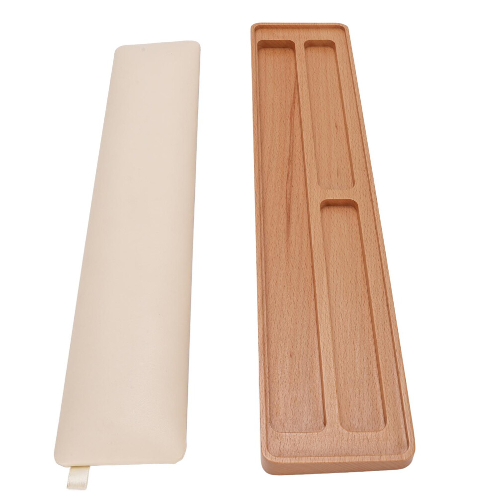 Wooden Keyboard Wrist Rest With Memory Foam, 35X7cm, Anti-Slip 9381341699957