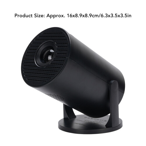 1080P WiFi Bluetooth Portable Projector 16x8.89cm Black 1