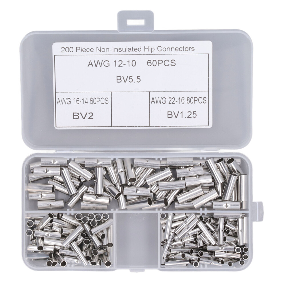 200Pcs Wire Ferrule Copper Male Female Crimp