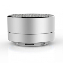 (silver)A10 Wireless Intelligent Bluetooth Audio Mini Stylish Cylindrical Aluminum Alloy