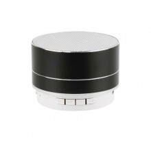 (black)A10 Wireless Intelligent Bluetooth Audio Mini Stylish Cylindrical Aluminum Alloy
