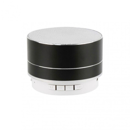 (black)A10 Wireless Intelligent Bluetooth Audio Mini Stylish Cylindrical Aluminum Alloy