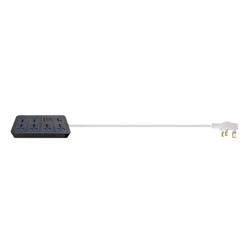 Regleta de 6 enchufes, 3 USB y 1 Type-C, 2000 W, 1,8 m, negro 2
