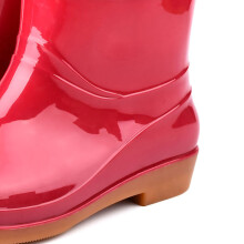 Radian 38 Rojo para mujer Botas de lluvia cortas de PVC antideslizantes