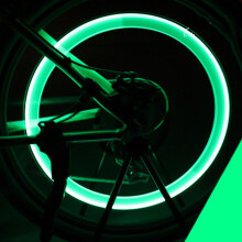 2 Stück Motorrad Radlicht Ventileinsatz Lampen Nachtfahrt Dekoration Universell für Auto Fahrrad Fahrrad Grün