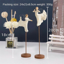 (angel 2pcs)Resin Engraved Hand Painted Doll Shepherde Willow Tree Figurine Nativity Collection Decorative Statue Desk Decor Christmas Gifts