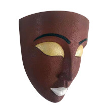 Maceta con rostro humano 350 g, 16,5 x 8,5 x 19 cm, Resina