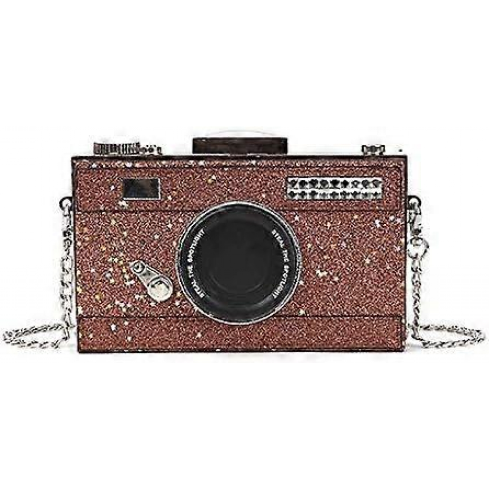 Fashion 'Camera' Handbag, Cross-body Shoulder Purse, Soft PU Leather Handbag