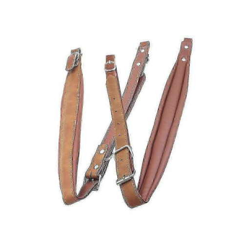 Leather accordion strap brown 2