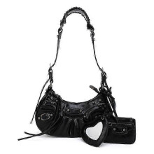 Small Shoulder Bag Black Messenger Bag Coin Purse  Messenger Bag