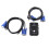 2 Port USB VGA KVM Switch Box And Cables for 1
