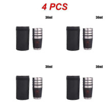 (Style A 4pcs)1~8PCS 30/70/170ml Outdoor Camping Tableware Travel Cups Set Picnic Supplies Stainless Steel Wine Beer Cup Whiskey Mugs PU