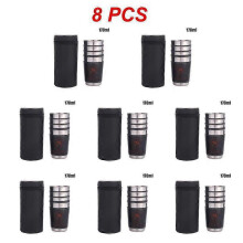 (Style C 8pcs)1~8PCS 30/70/170ml Outdoor Camping Tableware Travel Cups Set Picnic Supplies Stainless Steel Wine Beer Cup Whiskey Mugs PU