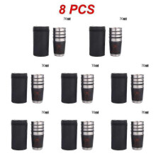 (Style B 8pcs)1~8PCS 30/70/170ml Outdoor Camping Tableware Travel Cups Set Picnic Supplies Stainless Steel Wine Beer Cup Whiskey Mugs PU