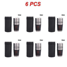 (Style C 6pcs)1~8PCS 30/70/170ml Outdoor Camping Tableware Travel Cups Set Picnic Supplies Stainless Steel Wine Beer Cup Whiskey Mugs PU