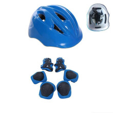 (Regular style,blue)7Pcs/Set Girls Boys Skate Cycling Bike Safety Helmet Knee Elbow Pads Kids Gift
