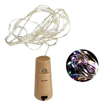 (Multicolor)Bar LED Wine Bottle Cork 2M String Lights Christmas Decoration Led Lamp Bottle