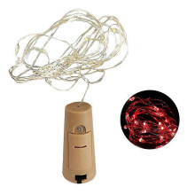 (Red)Bar LED Wine Bottle Cork 2M String Lights Christmas Decoration Led Lamp Bottle