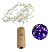 (Purple)Bar LED Wine Bottle Cork 2M String Lights Christmas Decoration Led Lamp Bottle