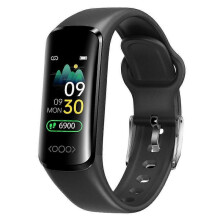 (Black)Sports Smart Bracelet Support Heart Rate Monitoring & Blood Pressure Monitoring