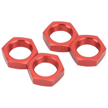 4 Stück 24mm Rad Sechskant Muttern aus Aluminiumlegierung Hochfest 24mm Sechskantmuttern für ARRMA 1/5 Outcast Kraton 8s Rot