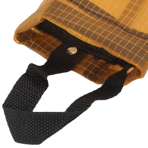 Large Yellow Polyester Grocery Bag Holder, Space Saving, 36x15.5cm 2