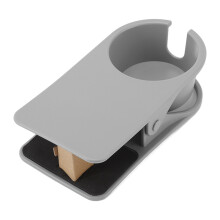 Clip para porta vasos lateral de escritorio plástico gris 221g/7.8oz