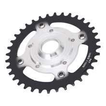 104BCD 36T Kettenblatt-Umrüstungskit aus Aluminiumlegierung – Mittelmotorkettenblatt-Spinnenadapter-Kit für Tongsheng E-Bike Schwarz