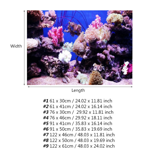 3D Effect Adhesive Coral Seaworld Poster for 1