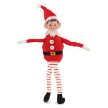The Magic Toy Shop Naughty Christmas Elf Plush 35cm Boy Poseable Limbs Shelf Xmas Decoration Toy