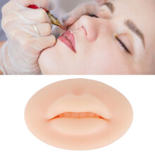 3D Silikon Lippen Semi Permanent Weiche Echtes Haut Gefühl Fake Lippen für Microblading-Training Hellhäutig