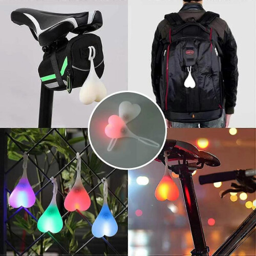 (Red light)Cycling Balls Tail Silicone Light Creative Bike Waterproof Bicycle Seat Back Egg 1