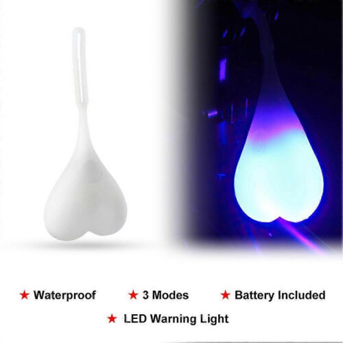 (Blue light)Cycling Balls Tail Silicone Light Creative Bike Waterproof Bicycle Seat Back Egg