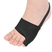 Orthotics 1 Pair Bunionette Sleeves Built-in Gel Pads Silicone Sleeves Protectors Anti-Slip Straps (Black-Large)