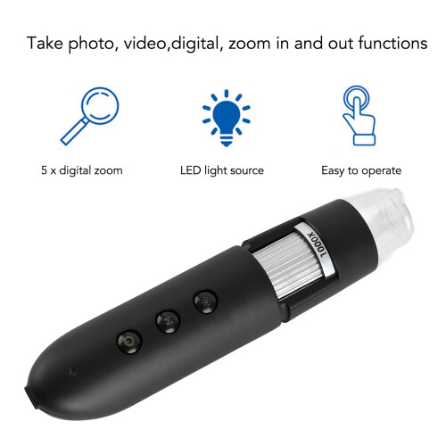 Endoscopio digital wifi 1000X 1400mAh ABS blanco 2