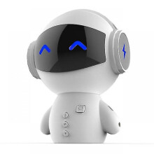 Black New Innovative Robot Smart Blueototh Speaker with Bt Csr 3.0 Plus Bass Music Calls Handsfree Tf Mp3 Aux And Power Bank Function.