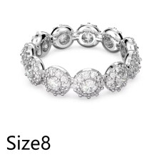 (5642610-Size8) SWA High Quality Original Women's Necklace, Bracelet and Earrings Set, Angelic Square Series Jewelry Set, Fit Original Brand Suitable for Holiday Gift