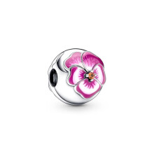 (SS237) 2025 NEW Pink,Blue,Purple Daisy Flower Charm Cherry Blossom Dangle Bead Fit Original Brand 1:1 Logo 925 Sterling Silver Bracelet DIY Jewelry