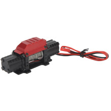 RC Car Winch Professionelle Aluminiumlegierung Hochsimulations RC Auto Doppelmotor-Winde für RC-Cars Schwarz