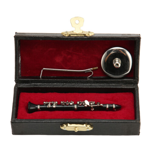 Miniature Clarinet Replica with Stand and Case
