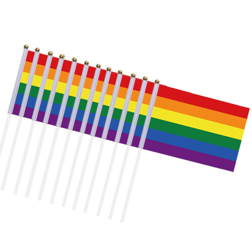 30 Stück Regenbogen-Pride-Flaggen - Mini-Stick, 8,2 x 5,5 Zoll 1