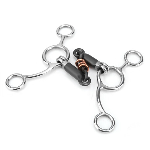 Horse Chew Stainless Steel Gag Bit With Black 1