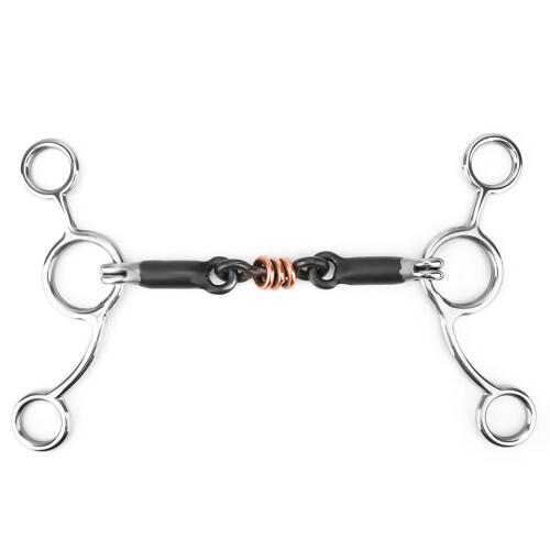Horse Chew Stainless Steel Gag Bit With Black