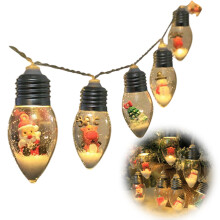 (A, 3 M) Retro Christmas Tree Lights Easy Snow Fairy String Lights Christmas