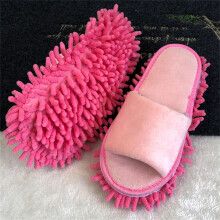 Bodenhausschuhe Lazy Offene Zehen Wischhausschuhe Für Zuhause Weiche Unifarbene Reinigungs-Slipper Pink M 39-41